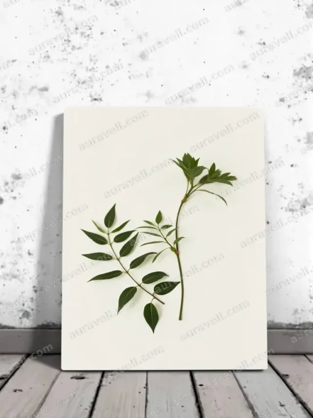 Botanical Green Leaves Canvas Wall Art for Living Room Home Decor — art print
