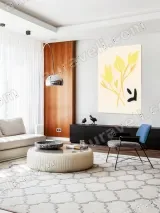 Minimalist Yellow Floral Wall Art for Living Room Bedroom Home Decor – view 5