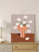 Minimalist Floral Vase Canvas Wall Art for Living Room Home Decor – view 3