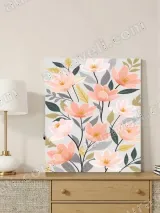 Blush Floral Canvas Wall Art for Bedroom Living Room Home Decor – view 4