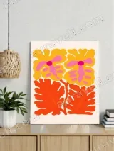 Abstract Floral Canvas Wall Art for Living Room Bedroom Home Decor – view 3
