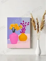 Colorful Floral Vases Canvas Wall Art for Living Room Home Decor – view 4