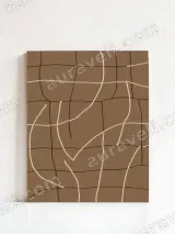 Abstract Line Grid Canvas Wall Art for Living Room Bedroom Home Decor