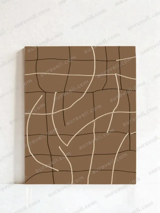 Abstract Line Grid Canvas Wall Art for Living Room Bedroom Home Decor — art print