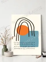 Abstract Geometric Canvas Wall Art for Living Room Home Decor