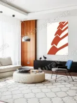 Abstract Red Geometric Canvas Wall Art for Living Room Home Decor – view 5