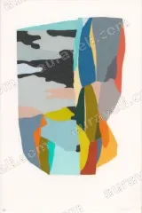 Abstract Colorful Geometric Canvas Wall Art for Living Room framed modern home decor