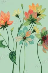 Colorful Floral Canvas Wall Art for Living Room Bedroom framed modern home decor