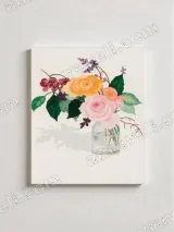Colorful Floral Bouquet Canvas Wall Art for Living Room Bedroom Decor – view 2