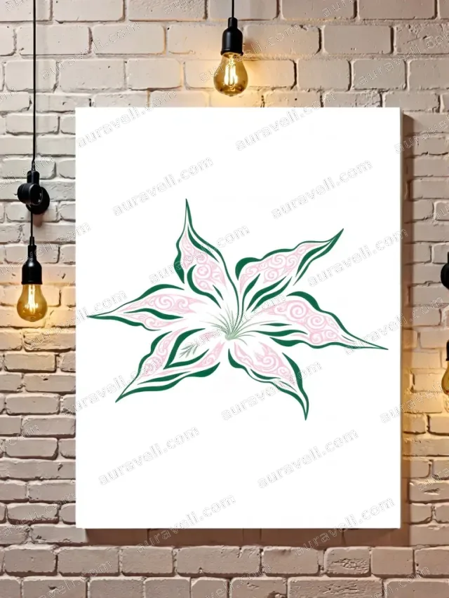 Swirled Floral Canvas Wall Art for Living Room Bedroom Home Decor — art print
