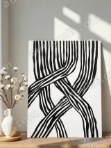 Abstract Line Weave Canvas Wall Art for Living Room Home Decor – view 5