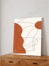 Abstract Terracotta Line Art Canvas Wall Art for Living Room Home Decor – view 4