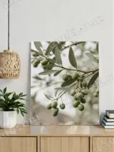 Green Olive Branch Canvas Wall Art for Living Room Home Decor – view 3