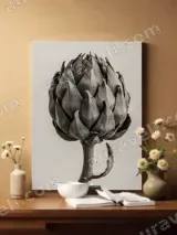 Artichoke Botanical Canvas Wall Art for Living Room Decor – view 2