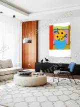 Bright Floral Vase Canvas Wall Art for Living Room Decor – view 5