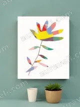 Colorful Abstract Floral Canvas Wall Art for Bedroom & Living Room Decor – view 4