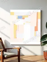 Abstract Color Block Canvas Wall Art for Living Room & Bedroom Home Decor – view 3