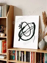 Abstract Tangled Cables Canvas Wall Art for Living Room Home Decor – view 4