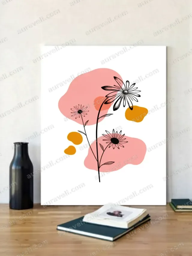 Abstract Floral Canvas Wall Art for Living Room Bedroom Home Decor — art print