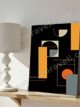 Abstract Geometric Canvas Wall Art for Living Room Bedroom Home Decor – view 4
