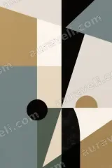 Abstract Geometric Canvas Wall Art for Living Room Bedroom framed modern home decor