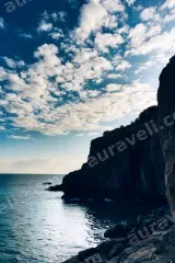 Coastal Cliff Ocean Canvas Wall Art for Living Room framed modern home decor