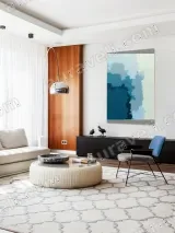 Abstract Blue Gradient Canvas Wall Art for Living Room & Bedroom Home Decor – view 5