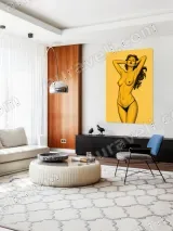 Retro Sexy Pin - Up Girl Canvas Wall Art for Bedroom Living Room Decor – view 5