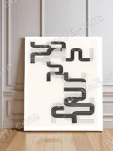 Abstract Geometric Curve Wall Art for Living Room Bedroom Home Decor