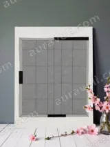 Abstract Geometric Grid Canvas Wall Art for Living Room Home Decor