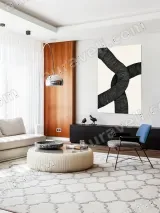 Abstract Black Line Knot Canvas Wall Art for Living Room Home Decor – view 5