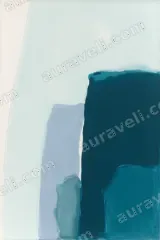 Abstract Teal Blue Canvas Wall Art for Living Room and framed modern home decor