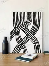 Abstract Line Weave Canvas Wall Art for Living Room Home Decor – view 2