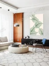 Tropical Leaf Line Art Canvas Wall Art for Living Room Home Decor – view 5