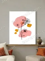 Abstract Floral Canvas Wall Art for Living Room Bedroom Home Decor – view 3