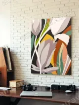 Modern Abstract Floral Canvas Wall Art for Living Room Home Decor – view 4