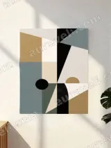 Abstract Geometric Canvas Wall Art for Living Room & Bedroom Home Decor – view 2