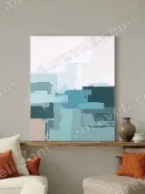 Abstract Color Block Canvas Wall Art for Living Room Bedroom Home Decor – view 3