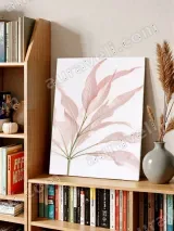 Pink Botanical Leaf Canvas Wall Art for Living Room Bedroom Home Decor – view 3
