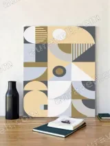 Abstract Geometric Canvas Wall Art for Living Room Home Decor – view 3