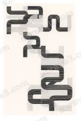 Abstract Geometric Curve Wall Art for Living Room Bedroom framed modern home decor