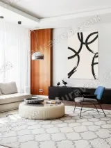 Abstract Black Brushstroke Circles Canvas Wall Art for Living Room Home Decor – view 5