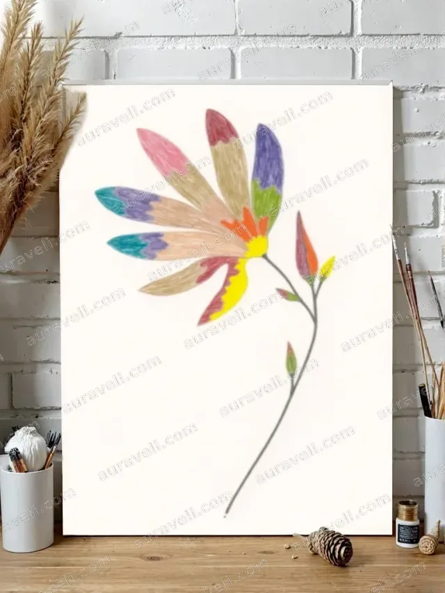 Colorful Floral Wall Art for Living Room & Bedroom Home Decor — art print