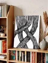 Abstract Line Intertwined Canvas Wall Art for Living Room Home Decor – view 5