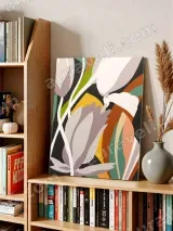 Modern Abstract Floral Canvas Wall Art for Living Room Home Decor – view 3