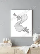 Abstract Botanical Line Art Canvas Wall Art for Living Room Bedroom Home Decor – view 4
