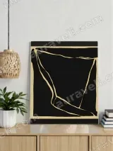 Abstract Black & Gold Canvas Wall Art for Living Room Decor – view 4