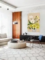 Yellow & White Flower Bouquet Canvas Wall Art for Living Room Decor – view 5