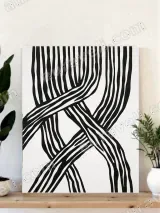 Abstract Line Weave Canvas Wall Art for Living Room Home Decor