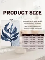Blue Botanical Leaf Canvas Wall Art for Living Room Home Decor – view 7